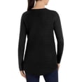 thumbnail image 2 of Hilary Radley Women's V-Neck Long Sleeve Sweater (Black, Large), 2 of 2