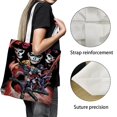 thumbnail image 3 of Birds of Prey Bolso de tela con estampado de lienzo para mujer, bolsa de compras reutilizable y estética, con cremallera interior, regalo para mujer,38*45cm., 3 of 6