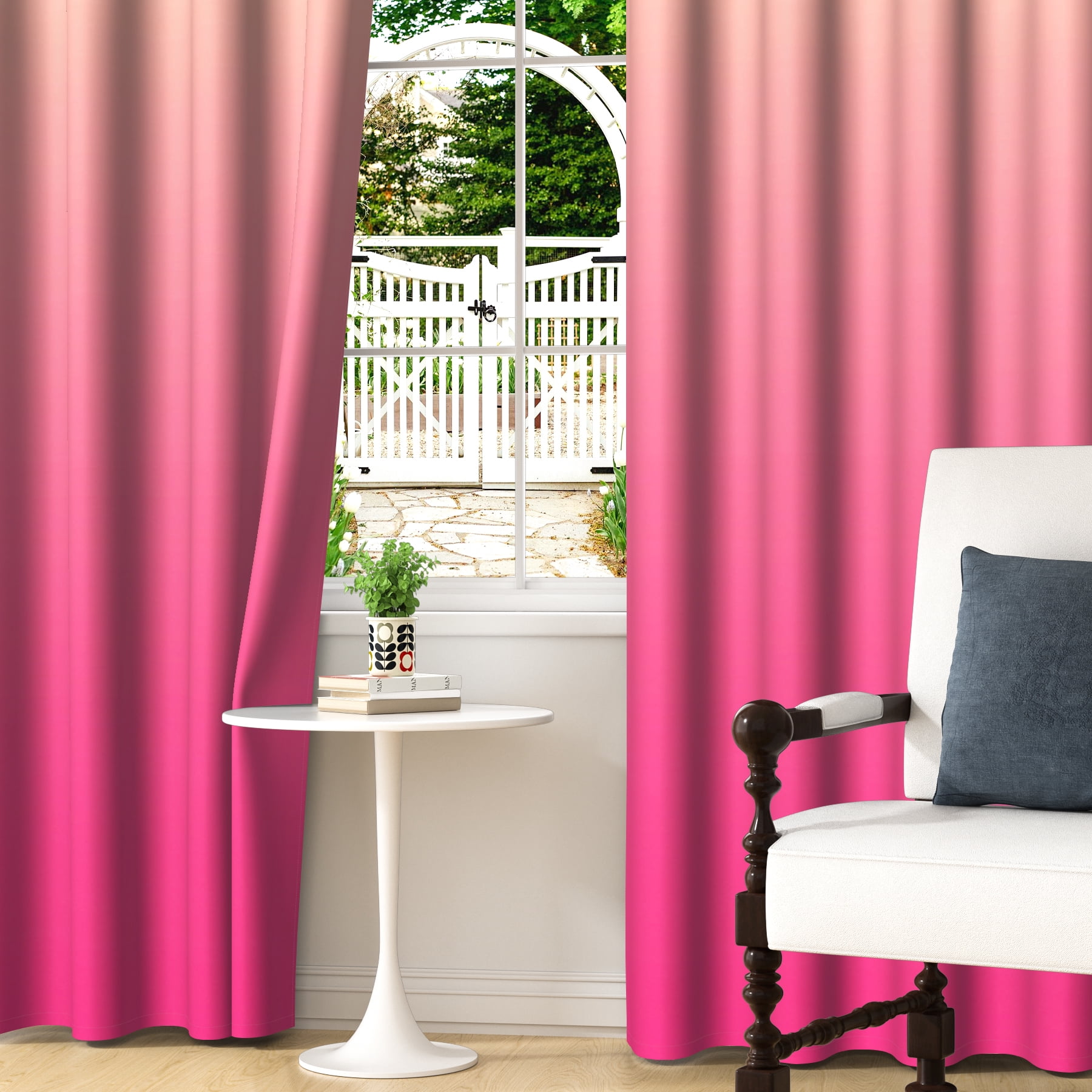 Lfeey Room Blackout Grommet Curtains for Living Room, 2 Panels, Pink, 42x63 inches