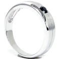 thumbnail image 3 of Pompeii 1/4ct Mens Black Diamond Solitaire Ring 10K White Gold (Black,), 3 of 4