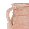 thumbnail image 4 of DecMode 12" Antique Style Pink Ceramic Vase with Handles, 4 of 9