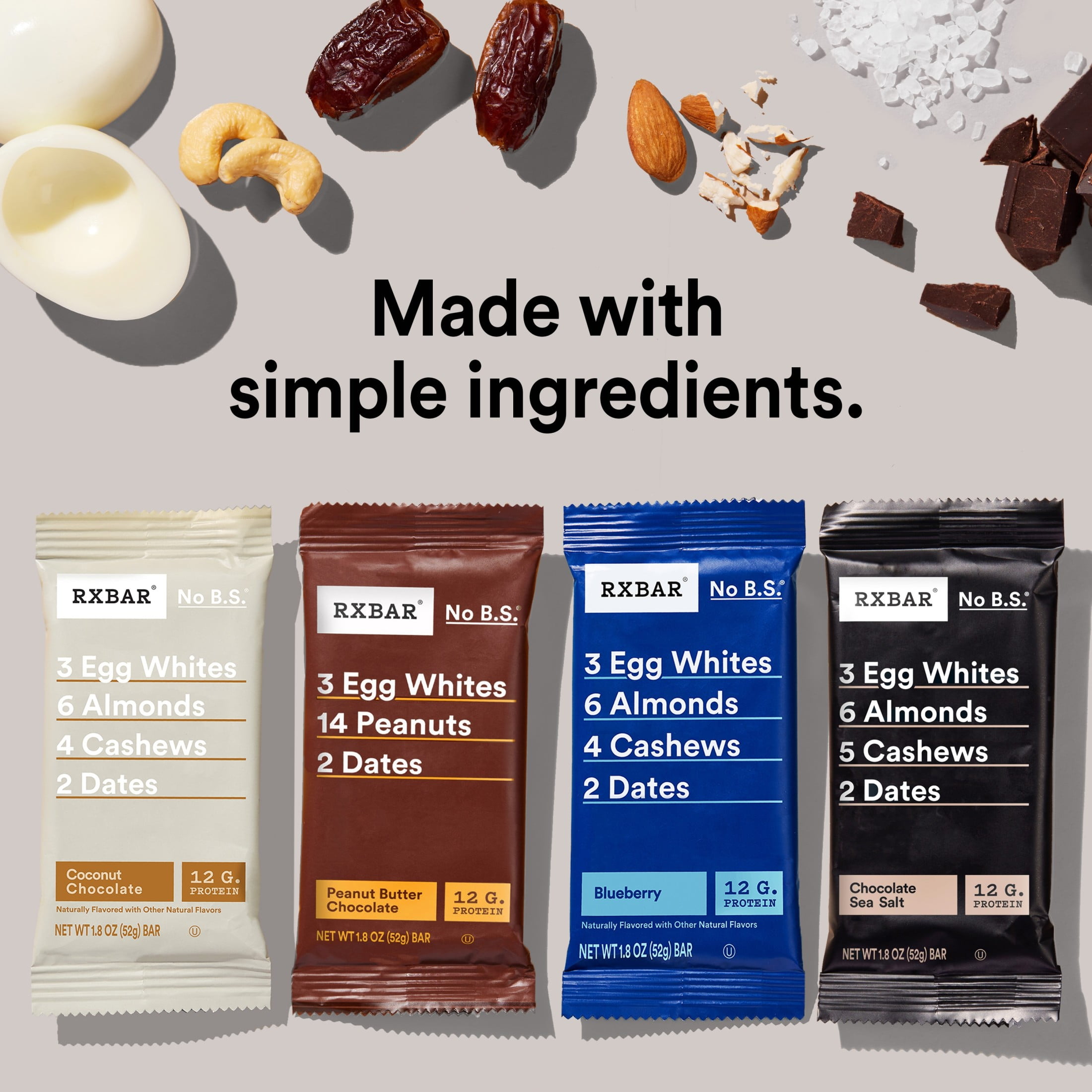 RXBAR, Variety Pack Protein Bars, 10 Count