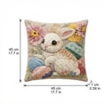 thumbnail image 2 of Easter Pillow Covers 18x18 Inch Spring Decorative Throw Pillow Cases for Couch Sofa Bed Easter Decorations for Home Living Room Home Easter Decor Bunny Egg Cushion Cover Easter Gifts 1Pcs C, 2 of 7