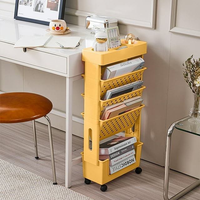 Clearance SEMPAI Movable Classroom Desk Book Storage Rack Trolley Multi-layer Stationery Storage Rack Books Bookshelf Wal&mart Deals Thanksgiving Day