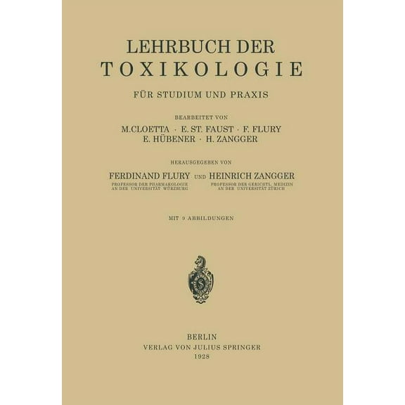 Lehrbuch Der Toxikologie Für Studium Und PRAXIS, (Paperback)