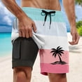 thumbnail image 4 of YAYUBA 7 Inch Swim Trunks Men 2 In 1 Liner Compression Quick Dry Breathable Elastic Waist Drawstring Swim Shorts Men Light Upf Stretch Lined Summer Beach Men Swim Brief, 4 of 4