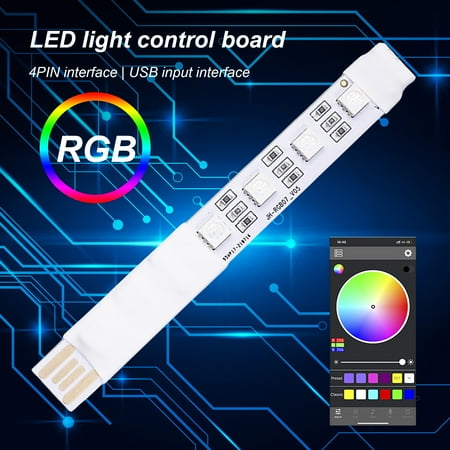 

Bestjia Bluetooth-compatible Control Board Sensitive Remote Control with LED Light Light Tape Bluetooth-compatible Control Module Board for Party