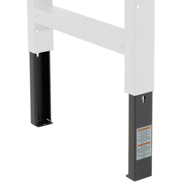 Height Adjustable Leg Extender Kit, 351/2" to 43", 2/Pk, Black