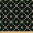 thumbnail image 2 of Ambesonne Floral Fabric by the Yard Upholstery, Dots Lines in Flowers Shapes, 3 Yards, Pale Pink and Charcoal Grey, 2 of 5