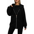 thumbnail image 4 of ONLYSHE Women's Zip Up Hoodies Oversized Fleece Long Sleeve Sweatshirts Casual Fall Jacket Coat with Pocket(S-3XL), 4 of 6
