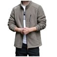 thumbnail image 1 of Men's Softshell Jacket with Thermal Hooded Windproof Outdoor Winter Coat for Hiking Camping, 1 of 7