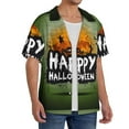 thumbnail image 4 of KLL Halloween night Print Men's Shirt Short Sleeve Button Down Summer Cuba Beach Shirts- 4X-Large, 4 of 7