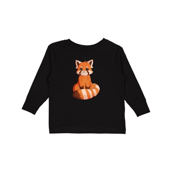 Inktastic Red Panda T-shirt Boys or Girls Long Sleeve Toddler T-Shirt