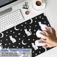thumbnail image 4 of Long Mouse Pads for Desk,Black White Cat Moon Star Pattern Desk Mats on Top Of Desks, Desk Mouse Pad Extra Large with 3mm Non-Slip Base and Stitched Edge for Gaming,Office,Work,Home 31.5"x11.8", 4 of 6