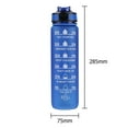 thumbnail image 2 of Vasos de fitness de 1000 ml, herméticos, con escala de tiempo, para camping y running (azul), 2 of 8