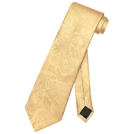 Color Paisley Necktie - Vesuvio Napoli NeckTie GOLD Color Paisley Design Men's Neck Tie