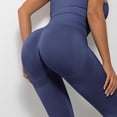 thumbnail image 4 of Pantalones de yoga elásticos de cintura alta para mujer - Leggings opacos con cintura en forma de V y efecto fruncido en los glúteos, 4 of 7