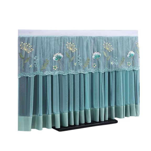 1pc Wall Mounted Television Covers Lace Embroidery Tv Monitor Screen Universal Hanging Cover Home Decoration