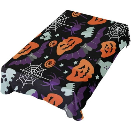 

Hidove Halloween Pumpkin Rectangle Tablecloth 54x72In Dinner Table Cover for Outdoor & Indoor Patio Picnic BBQ Holiday Party Halloween Decoration