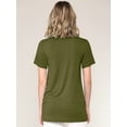 thumbnail image 4 of Made by Johnny Women's Casual Shirts Twist Knot Tunics Tops S OLIVE, 4 of 6