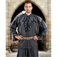thumbnail image 1 of The Pirate Dressing C1091 Half Cape Medieval Shirt- Black - Small & Medium, 1 of 1