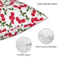 thumbnail image 3 of Honeii Cherry_1 Print Throw Pillow, Square Decorative Pillow Forms Soft Fluffy Plump Pillow Decorative Pillow Inserts,Couch Pillows-20"x20", 3 of 7