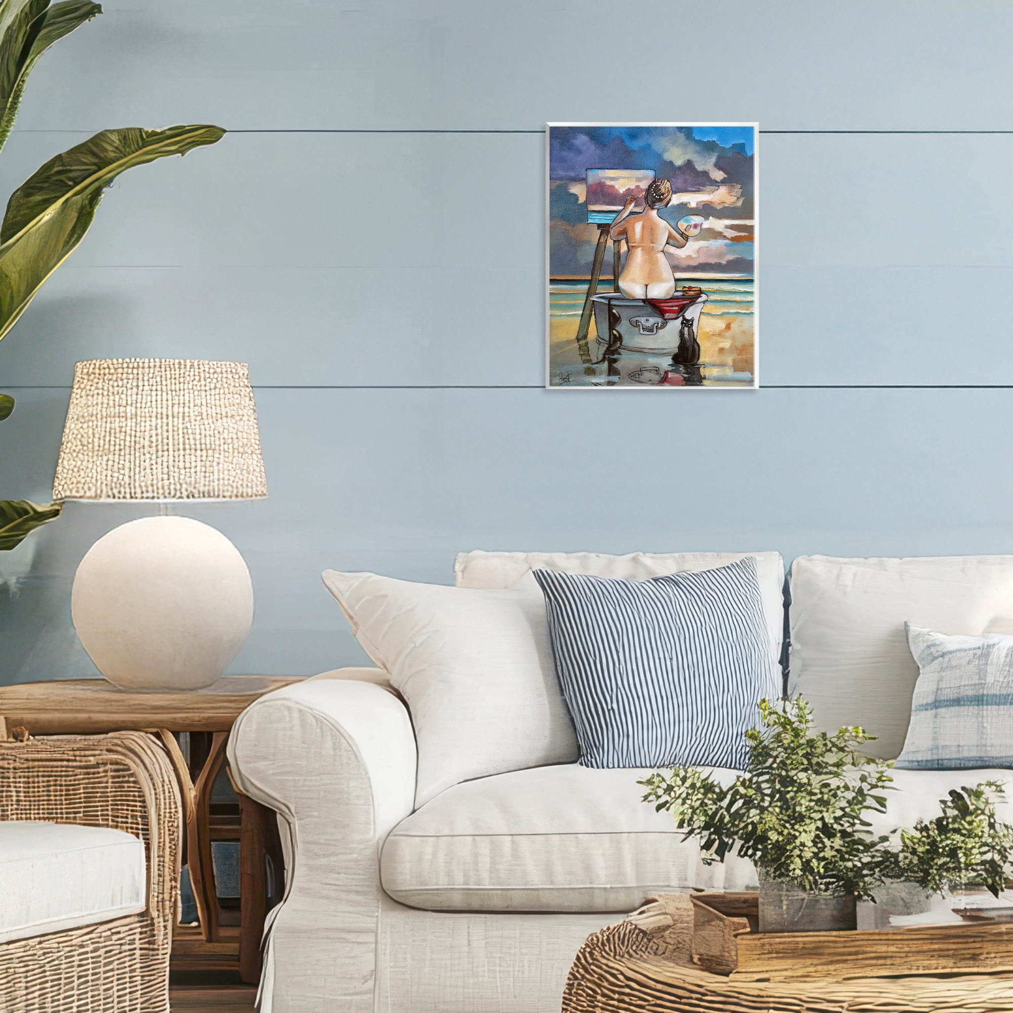 Stupell Industries Painting Up A Storm Wall Plaque Art, design by Ronald West