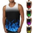 thumbnail image 1 of Qertyioot Indépendance Jour Hommes Occasionnel Mode Gradation Impression Pull Col Rond Débardeurs de Sport, 1 of 5