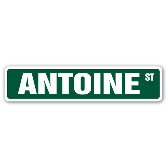 ANTOINE Street Sign Childrens Name Room Sign | Indoor/Outdoor |  36" Wide
