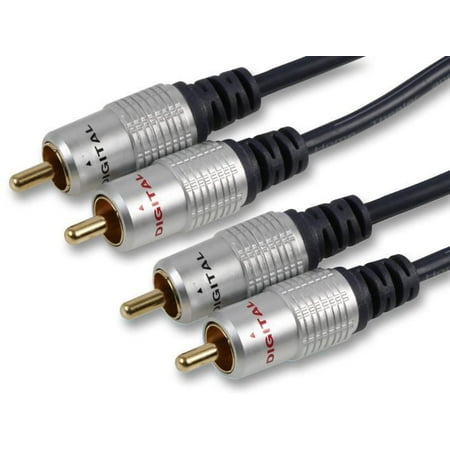 PRO SIGNAL - 2x Phono (RCA) Male to 2x Male Lead, 3m Black