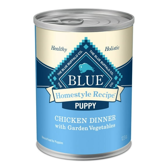 Blue Buffalo Homestyle Recipe Puppy Wet Dog Food, Chicken Dinner, 12.5-oz. Can