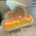 thumbnail image 5 of Fairnull DIY Tulip Night Light Soft Lighting Flicker Free Battery-operated Simulation Flower Cloud Tulip Mirror Table Lamp Decoration, 5 of 10