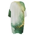 thumbnail image 5 of Abstract Watercolor Green Gold Sleepshirts For Sleeping Travels Loose Sleepdress Pajama Dress Soft Nightdress Sleepwear, 5 of 7