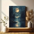 thumbnail image 6 of Qisvanset 12x16 Inch Framed Canvas Wall Art Moonlit Forest Stream Tranquil Relaxing Nature Home Decor, 6 of 8