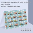 thumbnail image 3 of Yayeee Toggle Light Switch Wall Plate 2-Gang 4.56"x4.48" Decorative Outlet Cover, Cartoon Train Pattern, 3 of 7