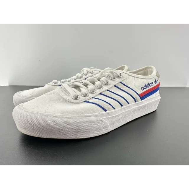 Ad-id-as Delpala Tennis Shoes Sneakers Men 7.5 FV0639 White Blue Red