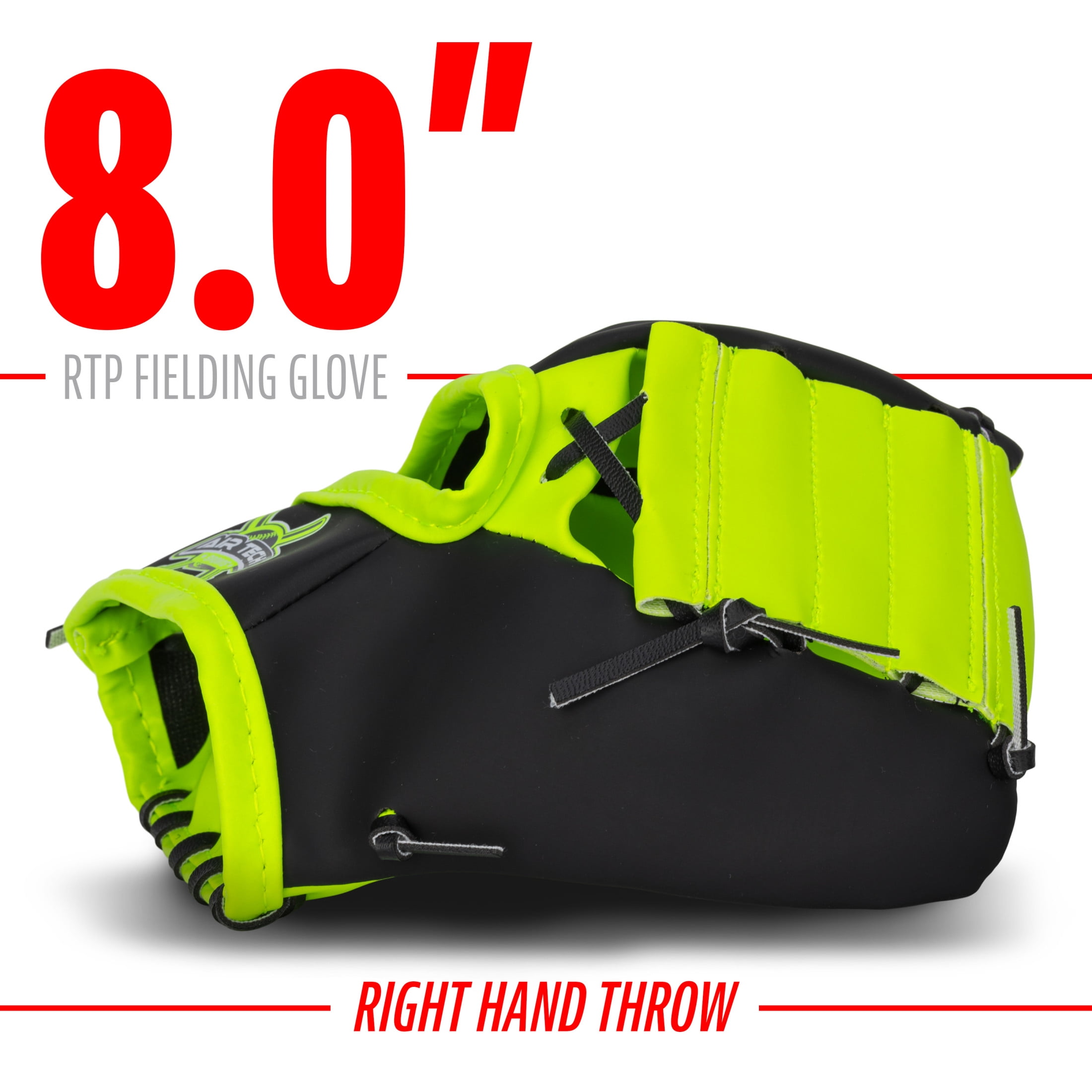 Franklin Sports Kids Toy Baseball Glove + Ball Set - Stiktek Baseball + Teeball Glove for Boys + Girls - Self-Stick Mitt + Ball Included - Youth Toy for Ages 3+ - 8" Inch - Black + Yellow