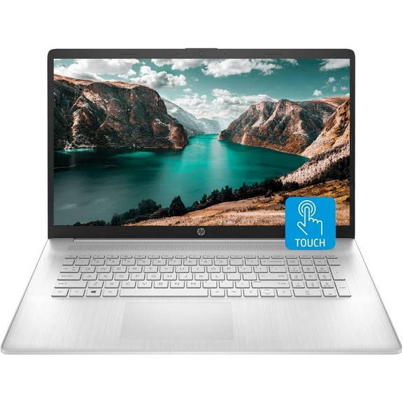 HP 17 Laptop, 17.3" HD  Touchscreen Display, 12th Gen Intel Core i7-1255U, 64GB RAM, 2TB SSD, Webcam, HDMI, SuperSpeed USB Ports, Wi-Fi 6, Windows 11 Home, Silver