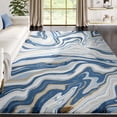 thumbnail image 2 of Abani Home Regal Abstract Blue 9x12 Contemporary Power-Loomed Rug, 2 of 8
