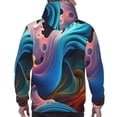 thumbnail image 7 of Goofa Vibrant Fluid Motion Art for Men's Hooded Sweatshirt - Lightweight Pullover Hoodie with Kangaroo Pocket, Perfect for Everyday Wear-Small, 7 of 7