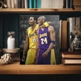thumbnail image 2 of Kobe Bryant Canvas Wall Art Print Poster, Iconic Basketball Player Dual-Era Tribute Artwork, No. 8 and No. 24 Jersey Mamba Mentality Wall Decor for Home Gym Dorm Office Living Room, 2 of 7