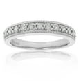 thumbnail image 2 of Vir Jewels 1/4 CTTW Diamond Wedding Band for Women .925 Sterling Silver with Milgrain Round, 2 of 10