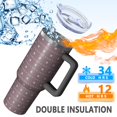 thumbnail image 5 of Modern 40oz Tumbler– Stainless Steel Insulated Tumbler with Handle and Straw, Large Capacity Travel Cup for Hot & Cold Drinks, 5 of 7