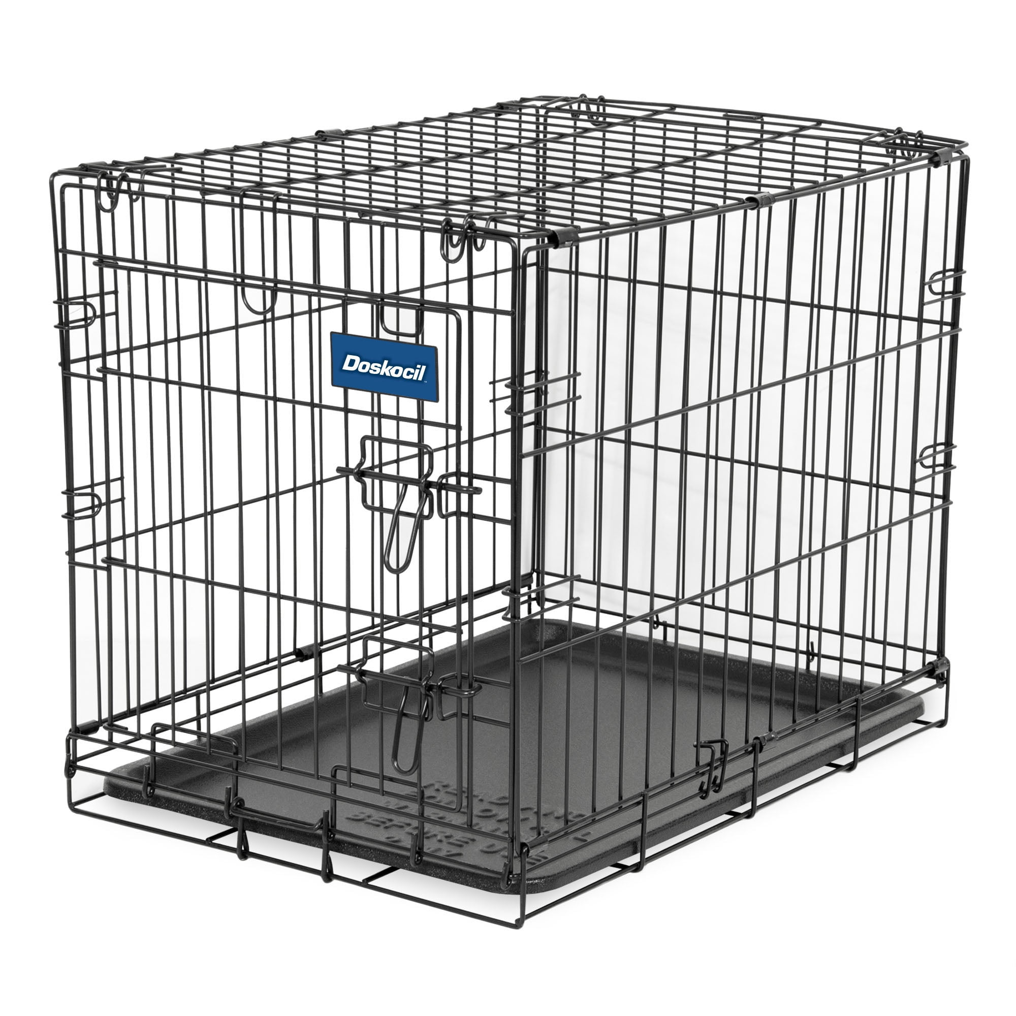 Petmate 2-Door 24" Wire Crate for Dogs with Leak-Proof Pan