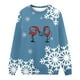 thumbnail image 4 of Camiseta de manga larga suelta con cuello redondo y copa de vino tinto con estampado navideño para mujer Fridja FKASFK1475, 4 of 4