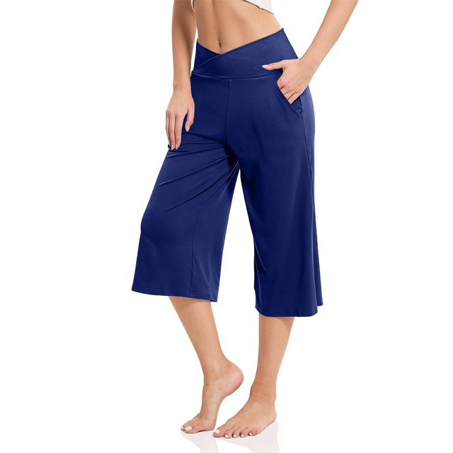 TINZ Pantalons Raccourcis pour Femmes Pantalons d'Été Décontractés avec Poches Pantalons de Course en Vrac Grande Taille Pantalons Décontractés pour Femmes Pantalons Habillés pour Femmes Pantalons Décontractés en Lin pour Femmes