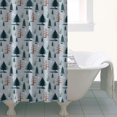 thumbnail image 4 of Light Blue Christmas Tree Pattern Shower Curtain 36"x72" ,Bathroom Decorative Shower Curtains Set with 12 Hooks,Modern Waterproof Washable Shower Curtain, 4 of 6