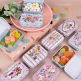 thumbnail image 3 of Framendino, 6 Pack Mini Tinplate Boxes Floral Tin Trinket Jewelry Coin Box Small Containers with Lid for Bead Storage Case (Random Color), 3 of 7