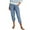 Light Blue, variant on cfhntfmh Capri Pants for Women Soft Straight Leg Casual Cropped Pants Summer Comfy Elastic Waisted Solid Color Pull-On Pants