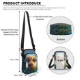 thumbnail image 6 of HELLHERO Cow Starlit Night Shoulder Purse Double Layer Unisex for Travel Daily Use 4.33x1.97x7.09, 6 of 7